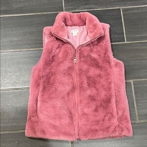 J. Crew Women’s Faux Fur Pink Vest